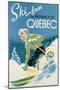 Poster Advertising Skiing Holidays in the Province of Quebec, c.1938-null-Mounted Premium Giclee Print