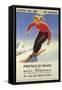 Poster Advertising 'Skiing in France' and the French National Railways, 1957-null-Framed Stretched Canvas