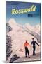 Poster Advertising Skiing in Rosswald, C.1955-null-Mounted Giclee Print