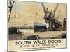 Poster Advertising South Wales Docks, 1947-Joseph Werner-Mounted Giclee Print