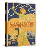 Poster Advertising 'strega' Liquer, 1906 (Colour Litho)-Alberto Chappuis-Stretched Canvas