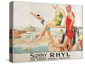 Poster Advertising Sunny Rhyl (Colour Litho)-Septimus Edwin Scott-Stretched Canvas