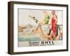 Poster Advertising Sunny Rhyl (Colour Litho)-Septimus Edwin Scott-Framed Giclee Print