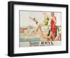 Poster Advertising Sunny Rhyl (Colour Litho)-Septimus Edwin Scott-Framed Premium Giclee Print