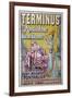 Poster advertising 'Terminus' absinthe, starring Sarah Bernhardt and Constant Coquelin-Francisco Tamagno-Framed Giclee Print