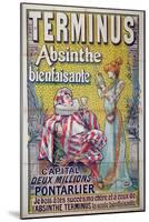 Poster advertising 'Terminus' absinthe, starring Sarah Bernhardt and Constant Coquelin-Francisco Tamagno-Mounted Giclee Print