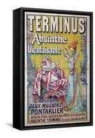 Poster advertising 'Terminus' absinthe, starring Sarah Bernhardt and Constant Coquelin-Francisco Tamagno-Framed Stretched Canvas