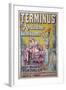 Poster advertising 'Terminus' absinthe, starring Sarah Bernhardt and Constant Coquelin-Francisco Tamagno-Framed Giclee Print