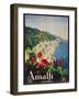 Poster Advertising the Amalfi Coast-Mario Borgoni-Framed Giclee Print