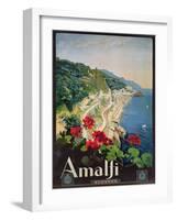 Poster Advertising the Amalfi Coast-Mario Borgoni-Framed Giclee Print