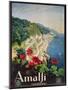 Poster Advertising the Amalfi Coast-Mario Borgoni-Mounted Giclee Print