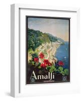 Poster Advertising the Amalfi Coast-Mario Borgoni-Framed Giclee Print