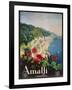 Poster Advertising the Amalfi Coast-Mario Borgoni-Framed Giclee Print