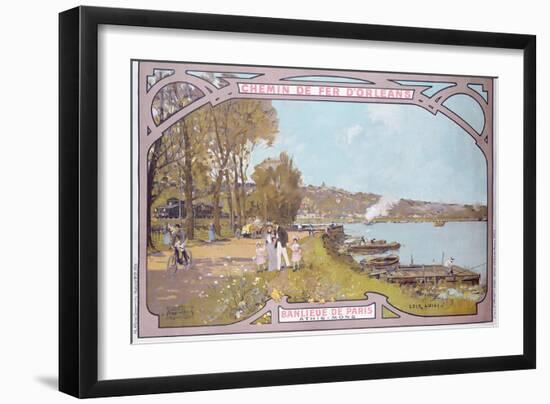 Poster Advertising the Attractions of a Visit to the Parisian Suburb of Athis-Mons with the…-Luigi Loir-Framed Giclee Print