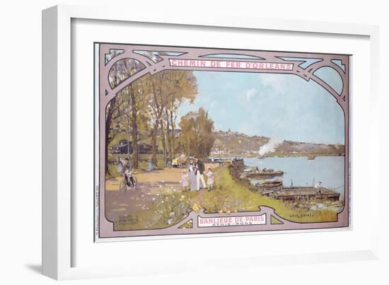 Poster Advertising the Attractions of a Visit to the Parisian Suburb of Athis-Mons with the…-Luigi Loir-Framed Giclee Print