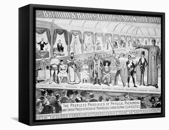 Poster Advertising, The Barnum and Bailey Greatest Show on Earth-null-Framed Stretched Canvas