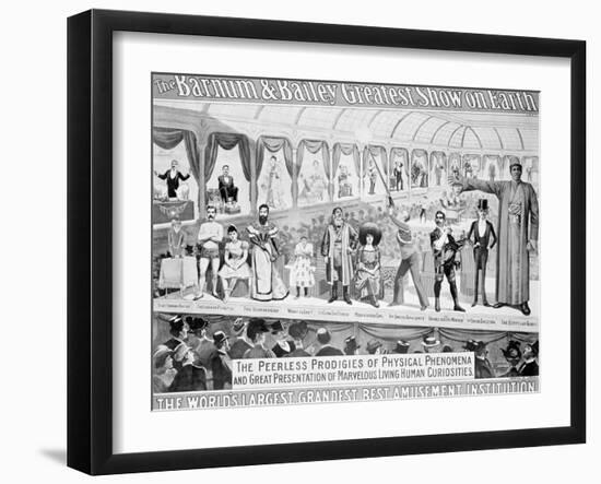 Poster Advertising, The Barnum and Bailey Greatest Show on Earth-null-Framed Giclee Print