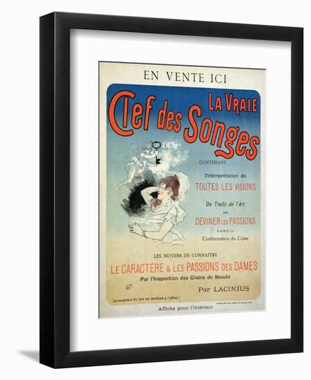 Poster Advertising the Book "La Vraie Clef Des Songes" by Lacinius, 1892-Jules Chéret-Framed Giclee Print