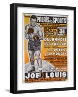 Poster Advertising the Boxing Match Between the Belgian Champion, Delannoit and the Dutch…-Belgian School-Framed Giclee Print