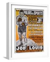Poster Advertising the Boxing Match Between the Belgian Champion, Delannoit and the Dutch…-Belgian School-Framed Giclee Print