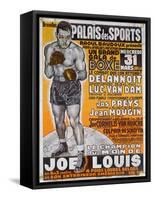 Poster Advertising the Boxing Match Between the Belgian Champion, Delannoit and the Dutch…-Belgian School-Framed Stretched Canvas