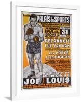 Poster Advertising the Boxing Match Between the Belgian Champion, Delannoit and the Dutch…-Belgian School-Framed Giclee Print