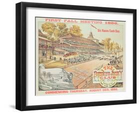 Poster Advertising 'The Brooklyn Jockey Club Race Course', 1886-null-Framed Giclee Print