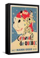 Poster Advertising the Carnival De Quebec, C.1959-null-Framed Stretched Canvas