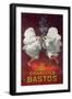 Poster Advertising the Cigarette Brand, Bastos-Leonetto Cappiello-Framed Giclee Print