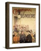 Poster Advertising the "Cinematographe Lumiere," 1896-H. Brispot-Framed Giclee Print