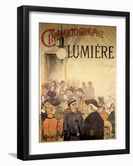 Poster Advertising the "Cinematographe Lumiere," 1896-H. Brispot-Framed Giclee Print