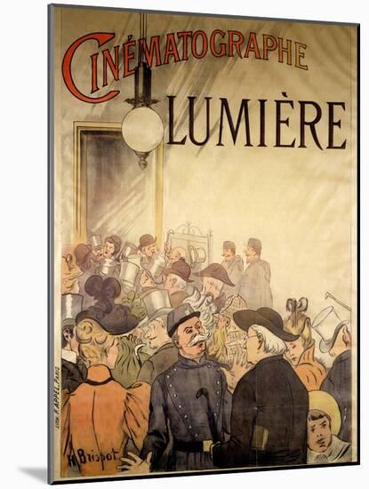 Poster Advertising the "Cinematographe Lumiere," 1896-H. Brispot-Mounted Giclee Print