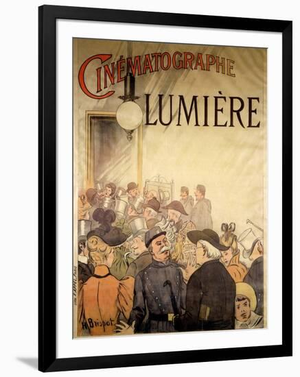 Poster Advertising the "Cinematographe Lumiere," 1896-H. Brispot-Framed Premium Giclee Print