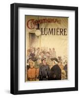 Poster Advertising the "Cinematographe Lumiere," 1896-H. Brispot-Framed Premium Giclee Print