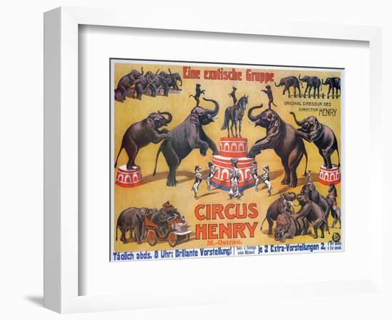 Poster Advertising the 'Circus Henry', 1908-German School-Framed Giclee Print