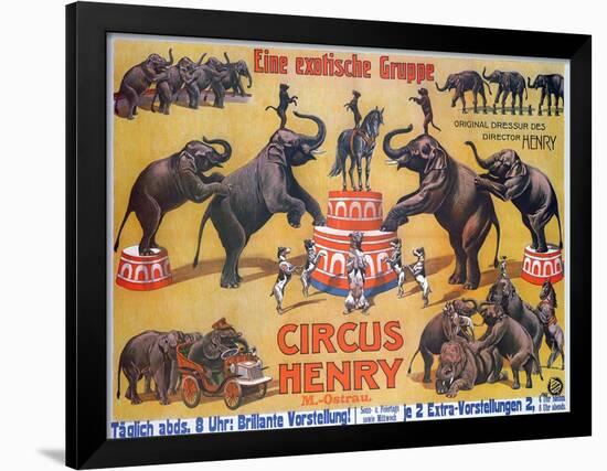 Poster Advertising the 'Circus Henry', 1908-German School-Framed Giclee Print