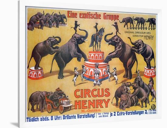 Poster Advertising the 'Circus Henry', 1908-German School-Framed Giclee Print