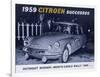 Poster Advertising the Citroën Monte Carlo Rally Winner, 1959-null-Framed Giclee Print