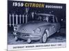 Poster Advertising the Citroën Monte Carlo Rally Winner, 1959-null-Mounted Giclee Print