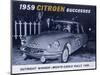 Poster Advertising the Citroën Monte Carlo Rally Winner, 1959-null-Mounted Premium Giclee Print