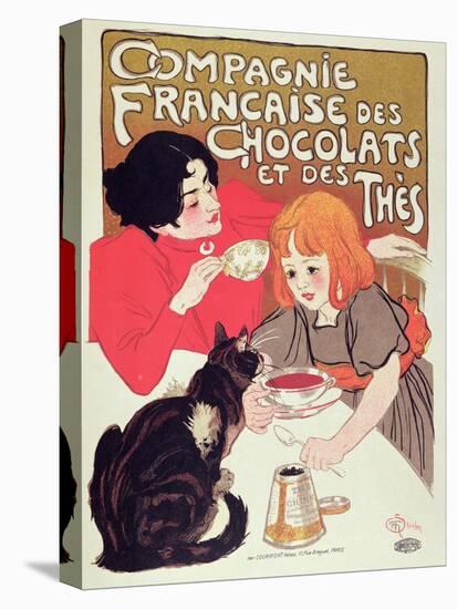 Poster Advertising the Compagnie Francaise Des Chocolats Et Des Thes, circa 1898-Théophile Alexandre Steinlen-Stretched Canvas