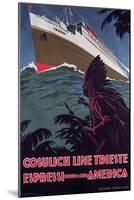 Poster Advertising the Cosulich Line-null-Mounted Giclee Print