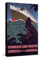 Poster Advertising the Cosulich Line-null-Stretched Canvas