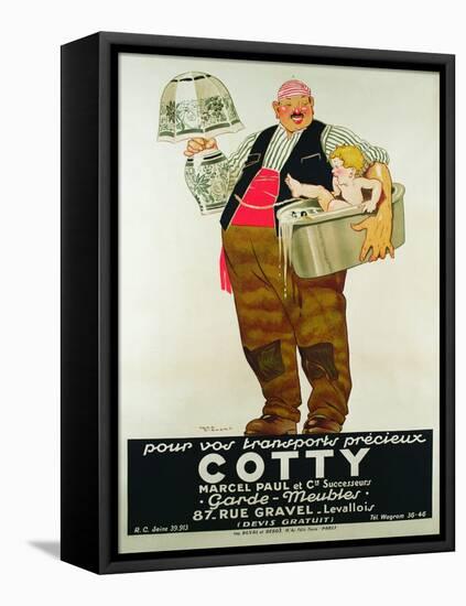 Poster Advertising the 'Cotty Moving Co.'-Rene Vincent-Framed Stretched Canvas
