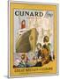 Poster Advertising the Cunard Line to Great Britain and Europe, C.1932-null-Mounted Giclee Print