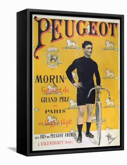 Poster Advertising the Cycles 'Peugeot', 1896-Albert Guillaume-Framed Stretched Canvas