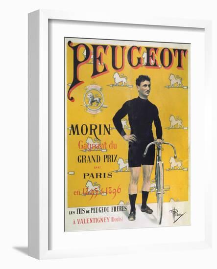 Poster Advertising the Cycles 'Peugeot', 1896-Albert Guillaume-Framed Giclee Print