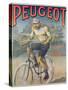 Poster Advertising the Cycles 'Peugeot'-null-Stretched Canvas