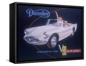 Poster Advertising the Daimler V8 SP 250, 1959-null-Framed Stretched Canvas