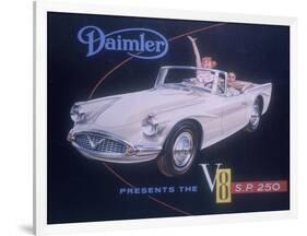 Poster Advertising the Daimler V8 SP 250, 1959-null-Framed Giclee Print